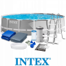 Каркасный бассейн INTEX Prism Frame 26720, Ø427×107 см, насос, лестница, тент